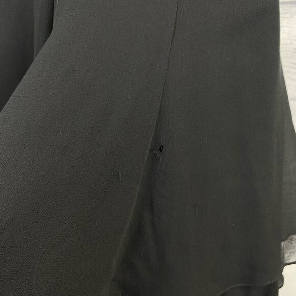 Black Tie Oleg Cassini size Small Silk Beaded Embellished Party Evening Dress - Picture 7 of 11